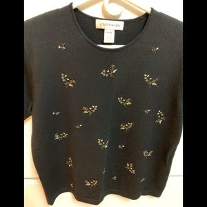 Jones New York Embellished Wool Sweater